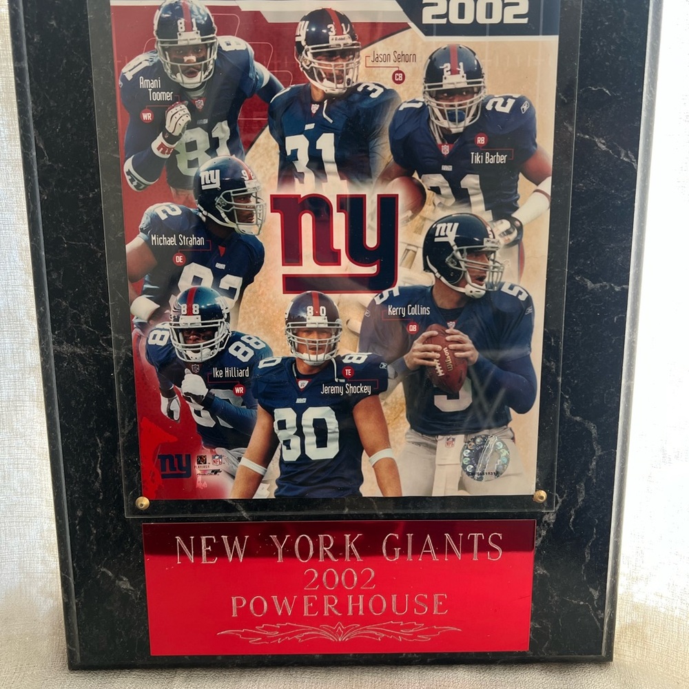 New York Giants 2002 Powerhouse Plaque - Blue & Red
